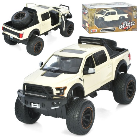 Джип 1:27, 2017 Ford F-150 Raptor, метал, 22,5см, двері відчиняються, гумові колеса, в кор-ці, 30,5-14,5-11,5см 