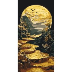 Картина по номерам с красками металлик 