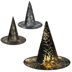 Аксесуари для свята капелюх, 38-38-в40см(складний) , Хелловін / Halloween, мікс видів, /6/72/12шт в уп.