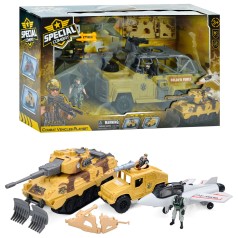 Набір з фігурками військовий, транспорт, від 20см до 35см, солдати, зброя, 2 види, в кор-ці, 58-33-15см /12/