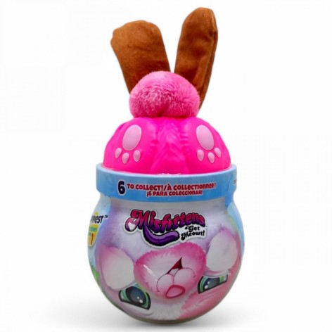 М'яка іграшка MISFITTENS W1 – ЗАЙЧИК У БАНЦІ (малиновий)