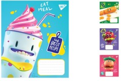 Зошит А5/12 в лінійку YES Eat meal, зошит учнівський 25шт. в уп.
