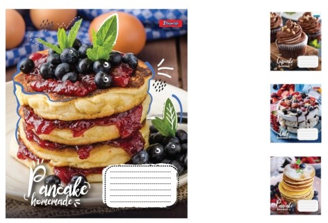 Тетрадь А5/96 лин. 1В Homemade cake, тетрадь для записей 5 шт. у. уп. //