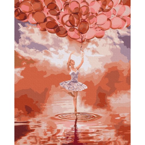 Картина за номерами "Балерина на заході сонця" ????