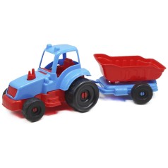 Трактор с прицепом Синій+червоний