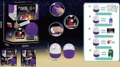 Игрушка-сюрприз "AMONG US" 5 разных яиц в упаковке-фигурка героя-брел., лего, пазл, масса, накл. /2*36/