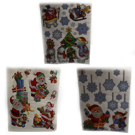 Наклейки/окон силикон з глітером 