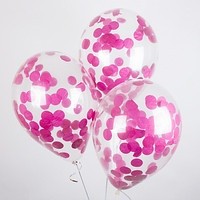 Конфетті для кульок гігантів, 25 грам, кола папір, рожевий, блакитний, червоний, малиновий, фіолетовий