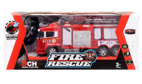 Пожежна машина радіокерована на акумуляторі, озвучена, зі світлом 666-192А