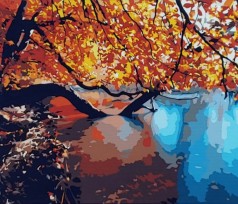 Набор для росписи по номерам Осеннее дерево Strateg размером 40х50 см (GS052)