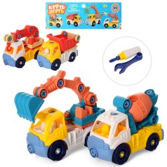 Конструктор на шурупах, стройтехника 2 шт, 17см, инструм., 2 вида, кул., 23,5-31-7,5см. 