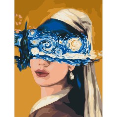 Картина по номерам: Вид в звездную ночь