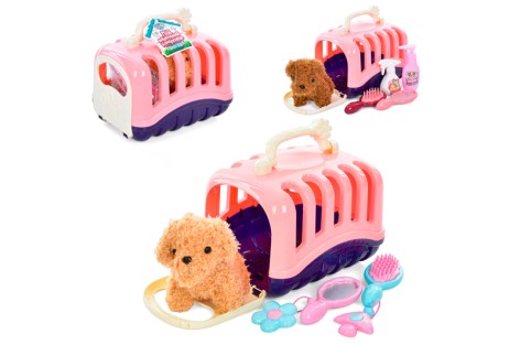 Собака з переноскою і аксесуарами, в кор. 