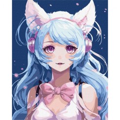 Картина за номерами "Стильна аніме дівчина", 40х50 см