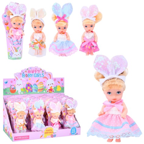 Лялька 11см, кор-ці, (4види) /6/96/16шт в кор. 35,5-17,5-19см