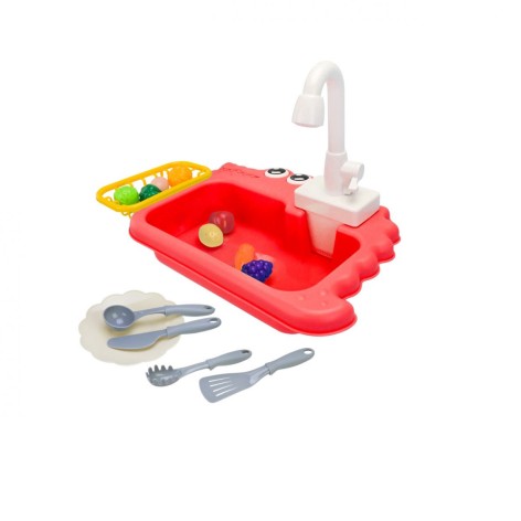 Игровой набор "Маленькая хозяйка: Мойка", течет вода (розовый)