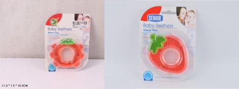 Погремушка-прорезыватель 2 вида микс, силикон с жидким наполнителем, на планш 17*13*3см 