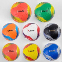 Футбольний м'яч 7 видів, вага 420 грам, матеріал PU, балон гумовий, розмір №5