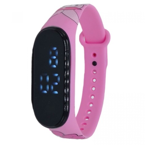 Сенсорний електронний годинник (рожевий) ВИД 2