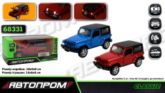 Машина мет. АВТОПРОМ,1:32 Jeep Wrangler ,батар,  світ.,звук,відкр..двері, кор. 18*9*9см 