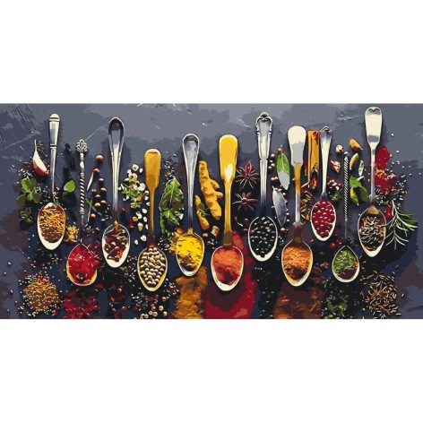 Картина по номерам "Изысканные специи" 40*80 см
