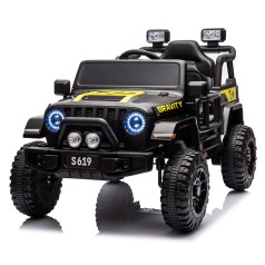 Машина Джип на акумуляторі M 5103EBLR-2 (1шт) р/к2,4G, 2мотори40W, 1акум12V7AH,світло,муз,колесаEVA, шкір.сидіння, чорний