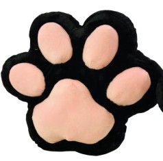 М'яка іграшка Подушка лапка мала чорно-рожева, 35*40 см