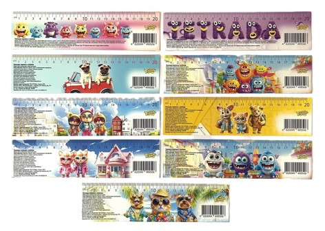 Закладки картонні з лінійкою ТМ Тетрада, ціна за 18 шт. 