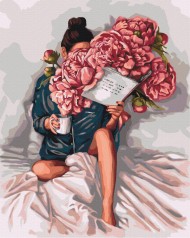 Картина за номерами: Історія піонів 40*50 BS52470