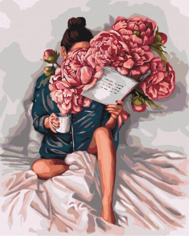 Картина за номерами: Історія піонів 40*50 BS52470