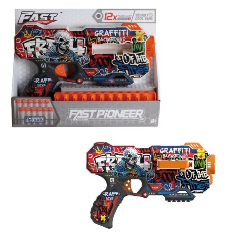 Пістолет 27см, м'які кулі 12шт, в кор-ці, 28-22,5-6,5см 