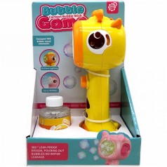 Установка з мильними бульбашками (пляшка мильного розчину, підсвічування, на батарейках) жовтий