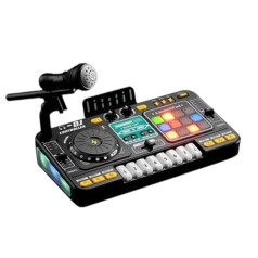 Музыкальная установка (встроенный аккумулятор 3.7 V, USB кабель, музыка, пианино, звуковые эффекты, игра на скорость, запись, подсветка, микрофон, в коробке )