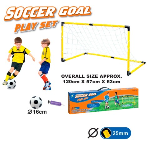 Футбольні ворота 120х57см висота 63см, насос, сітка, м'яч MR1385