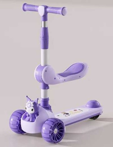 Самокат триколісний з сидінням 