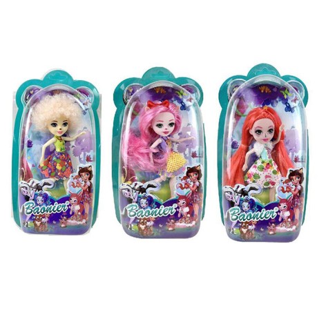 Кукла EN, 15см, шарнирная, 3 вида, в слюде, 13,5-24,5-5,5см 