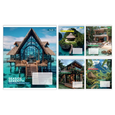 А5/36 кл. 1В Seaside Serenity, зошит учнівський загальний, ціна за 15 шт.