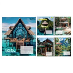 А5/48 лін. 1ВSeaside Serenity, зошит учнівський загальний, ціна за 10 шт.