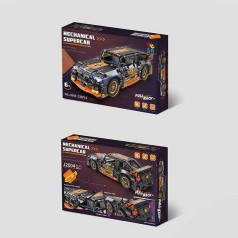 Конструктор “Машинка для перегонів”, 520 деталей, інерція, в кор. 35*25*6 см /24-2/