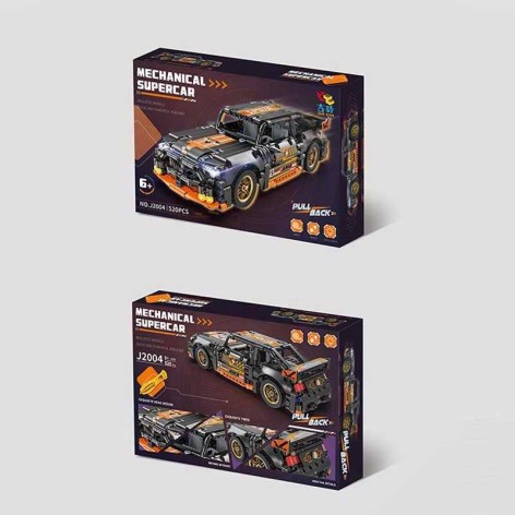 Конструктор “Машинка для перегонів”, 520 деталей, інерція, в кор. 35*25*6 см /24-2/