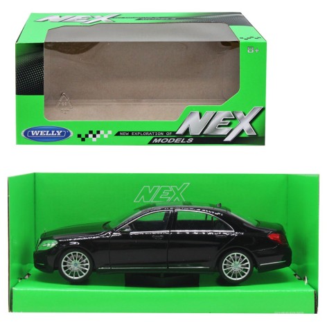 Машинка колекционная WELLY1:24 MERCEDES BENZ S-CLASS, черная