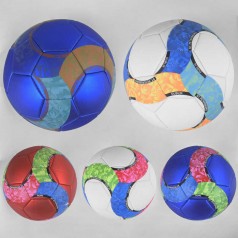 Футбольний м'яч 5 видів, розмір №5, матеріал PU, матовий, 350 грам, балон гумовий