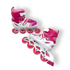 Ролики, колеса PVC розмір M (34-37) в сумці (РОЖЕВІ)