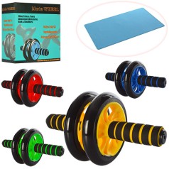 Тренажер колесо для м'язів пресу,27 см,діам14см,4 кольори, кор,20,5-20-9см 