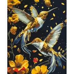 Картина по номерам с красками металлик 