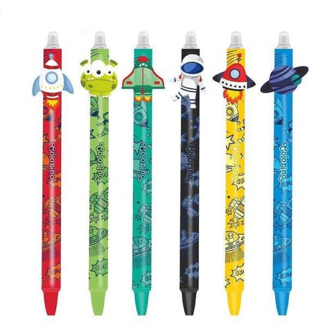 Ручка пиши-прай 0,5 синя SPACE LIFE