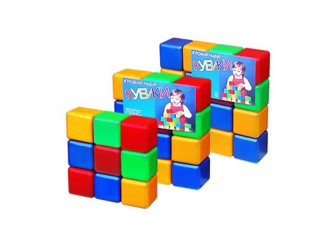 Кубики Кольорові 9 елементів МОЗ
