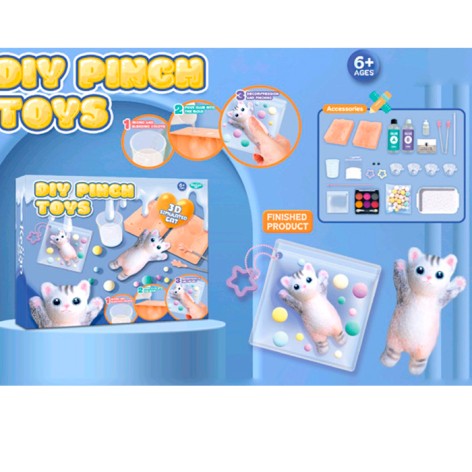 Набір для творчості Зроби іграшку антистрес, кіт, рідина,суміш, мішура, інструменти, в кор-ці, 30,5-