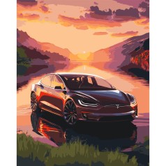 Картина по номерах "Авто Тесла" 40x50 см