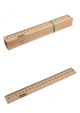 Лінійка дерев'яна 20 см 
